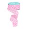 RG Ribbon: 1.5" - 2.5" Pink Glitter Swirl Wired Ribbon for Bows, Wreaths, and Crafts